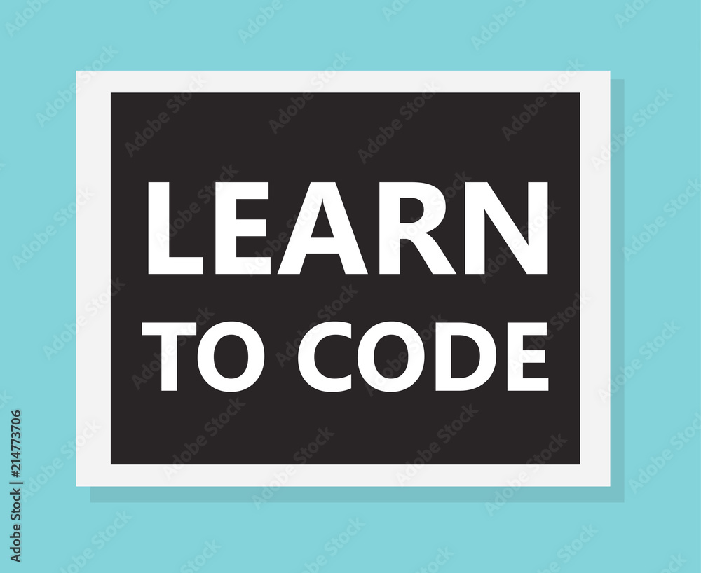 learn to code concept- vector illustration