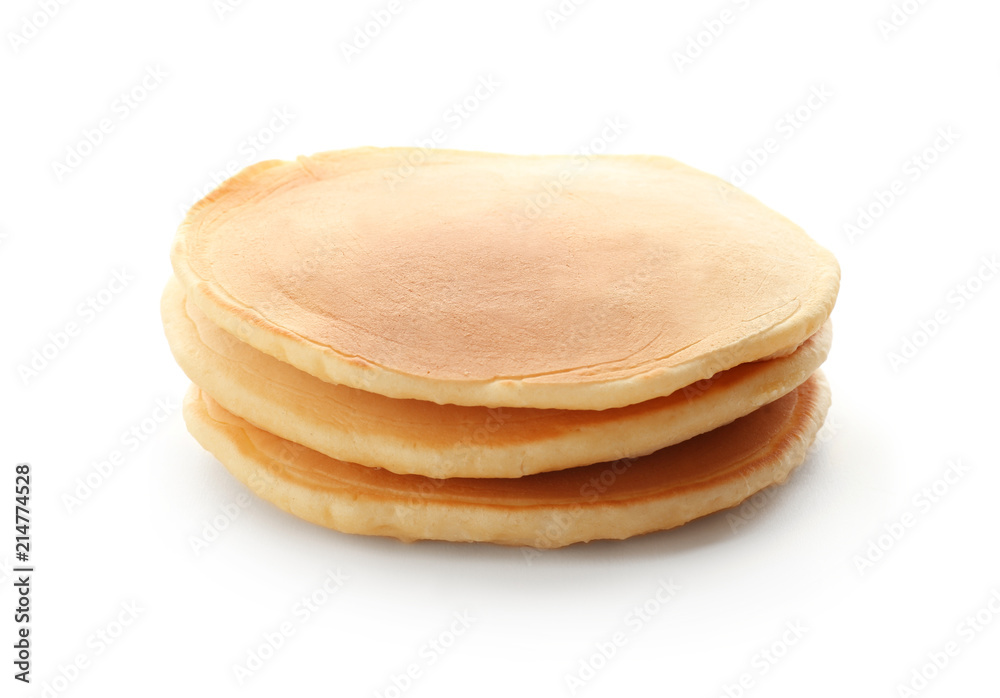 Delicious pancakes on white background Delicious pancakes on white background