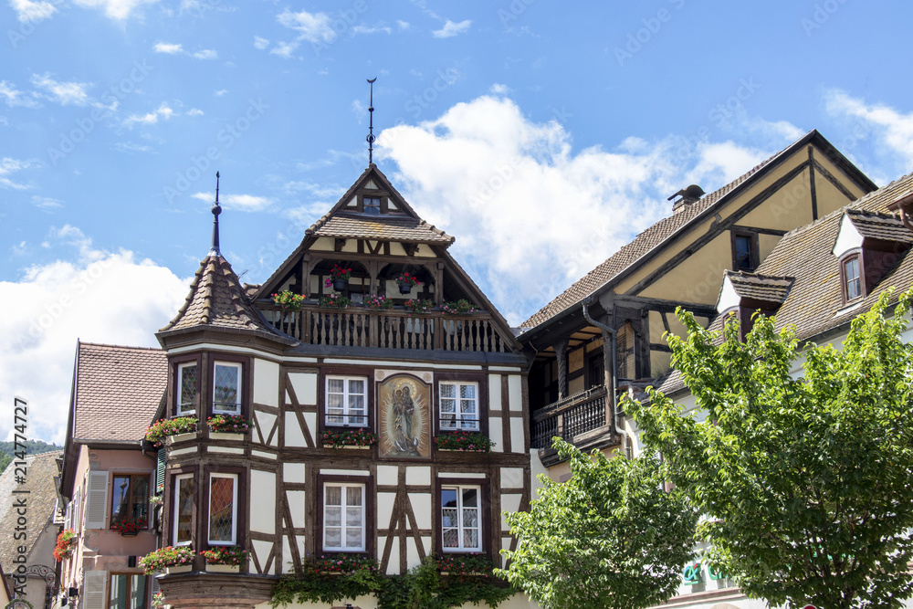 Kaysersberg. Maisons Loewert - 16ème siècle -, Haut Rhin, Alsace. Grand Est