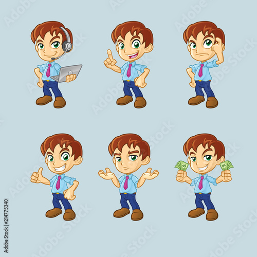 Businessman Cartoon Character Guy Collection
