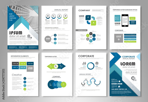 Chart and graph infographic set