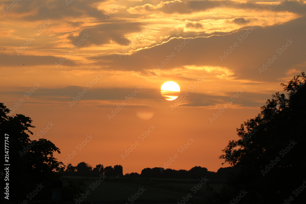 Countryside sunset