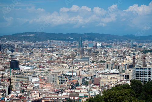 City view of the skyline of barcelona