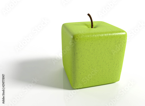 3D Eckiger Apfel Freisteler