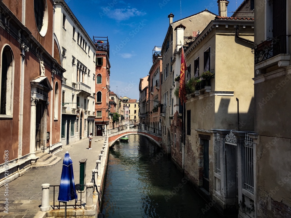 Canal/street view in Venice, Italy