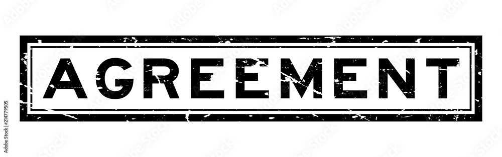 Grunge black agreement word square rubber seal stamp on white background Grunge black agreement word square rubber seal stamp on white background