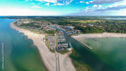 Hafen Niendorf, Germany. Drone photo photo
