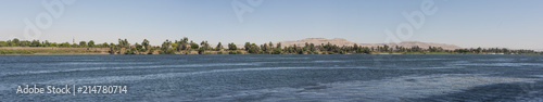 View of river nile in Egypt showing Luxor west bank © Paul Vinten