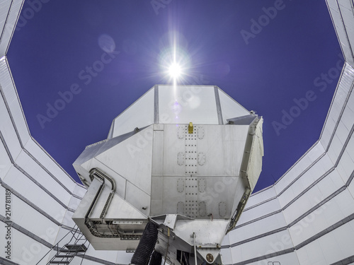 Wide angled view of a space telescope