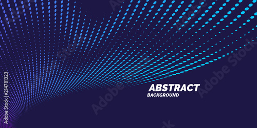 Bright abstract background with a dynamic waves of minimalist style. Vector illustration