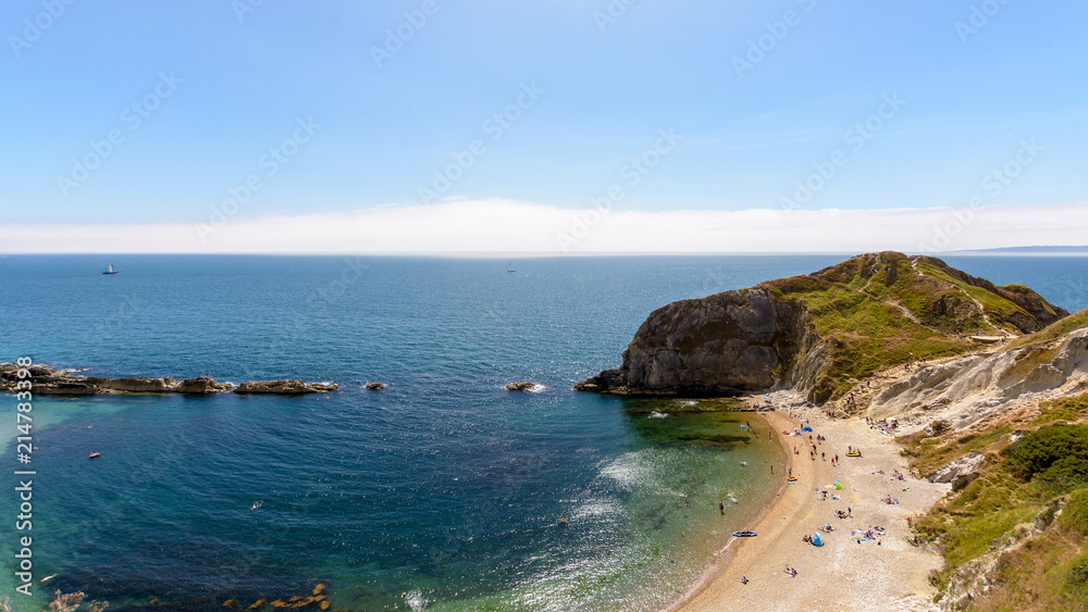 Dorset Coastline B, also known as Jurassic Coast, World Heritage Site on the English Channel coast of southern England, Summer 2018