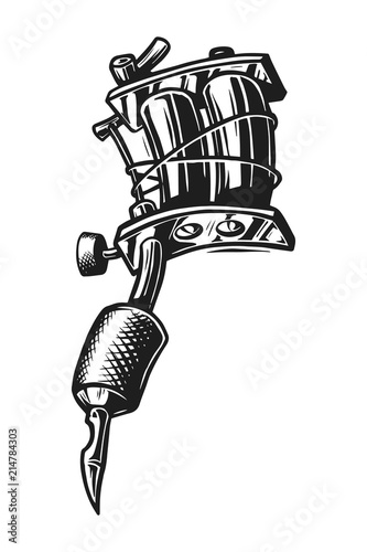 Vintage tattoo machine concept