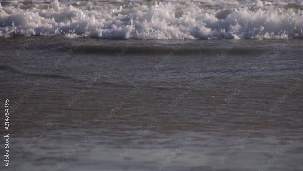 A zoomed in view of waves from the beach A zoomed in view of waves from the beach