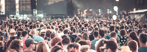 Summer festival concert crowd
