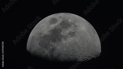 Photo of moon in amateur telescope.