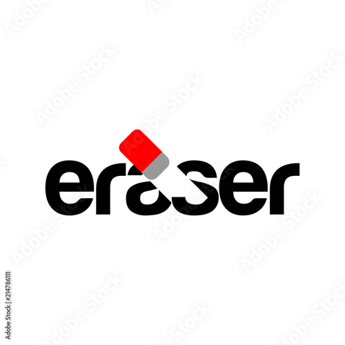 Eraser logotype vector element. eraser logo template