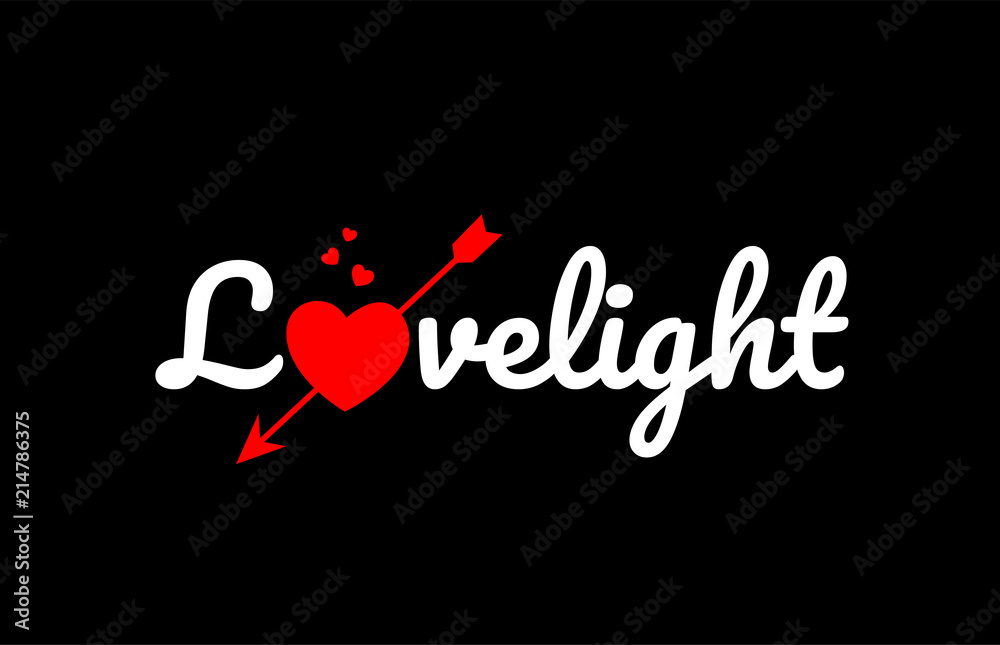 lovelight word text with red broken heart lovelight word text with red broken heart