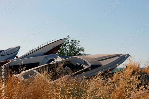scrap yachts , motorbat ,scrap , old boat photo