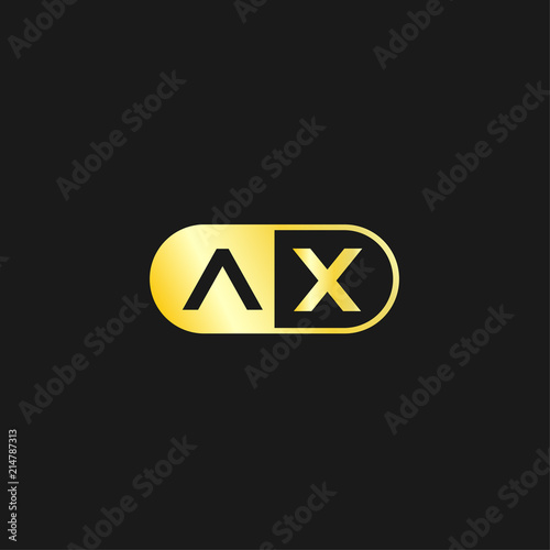 Initial Letter AX Logo Template Design