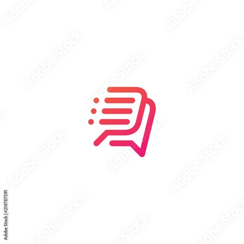 chat bubble talk logo icon line outline monoline sign