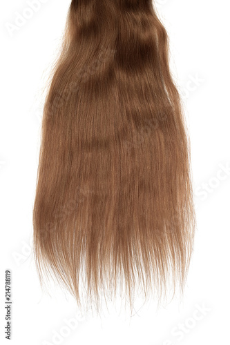 Brown hair, isolated over white