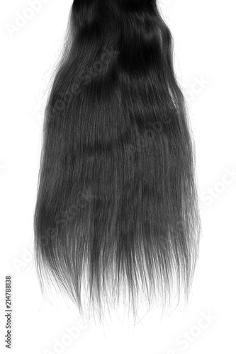 Black hair, isolated over white