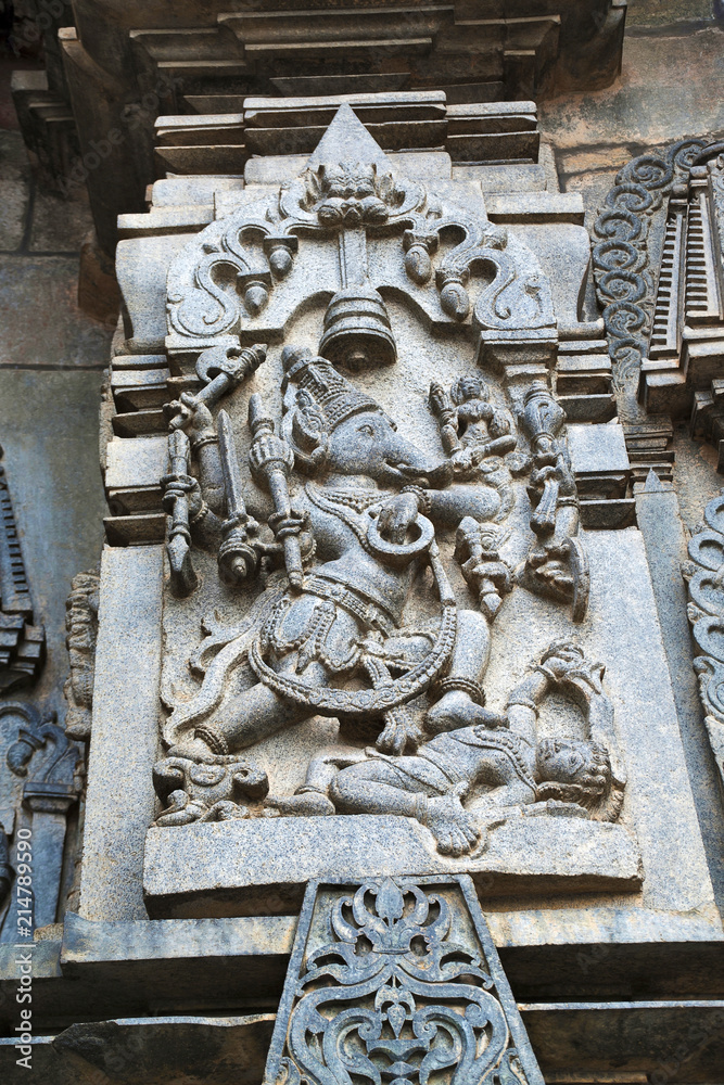 Sculpture of Varaha, 10th incarnation of Vishnu, Chennakeshava temple. Belur, Karnataka.