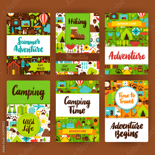 Camping Invitation Template Set