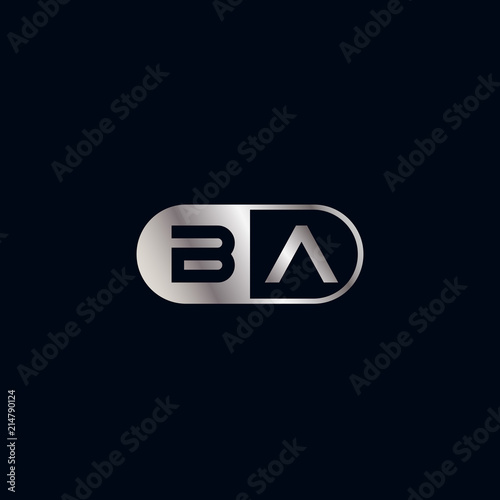 Initial Letter BA Logo Template Design