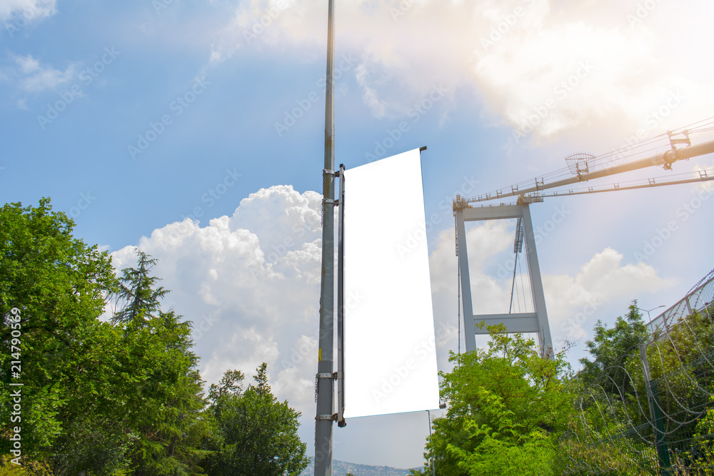 Flag blank mockup on a perfect sky with cloudy, blue and sun reflection background in istanbul street; Turkey Flag blank mockup on a perfect sky with cloudy, blue and sun reflection background in istanbul street; Turkey