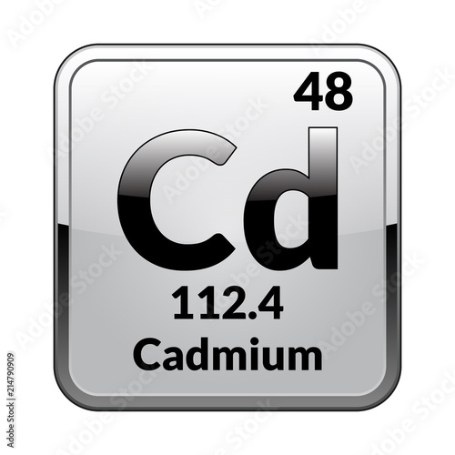 The periodic table element Cadmium.Vector.