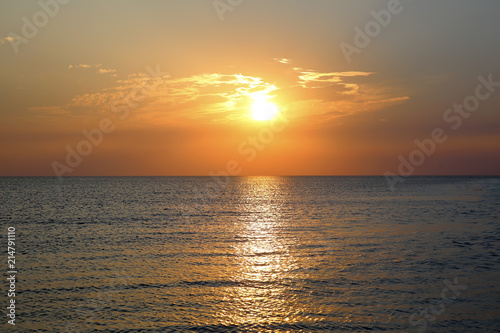 Sunset on the sea