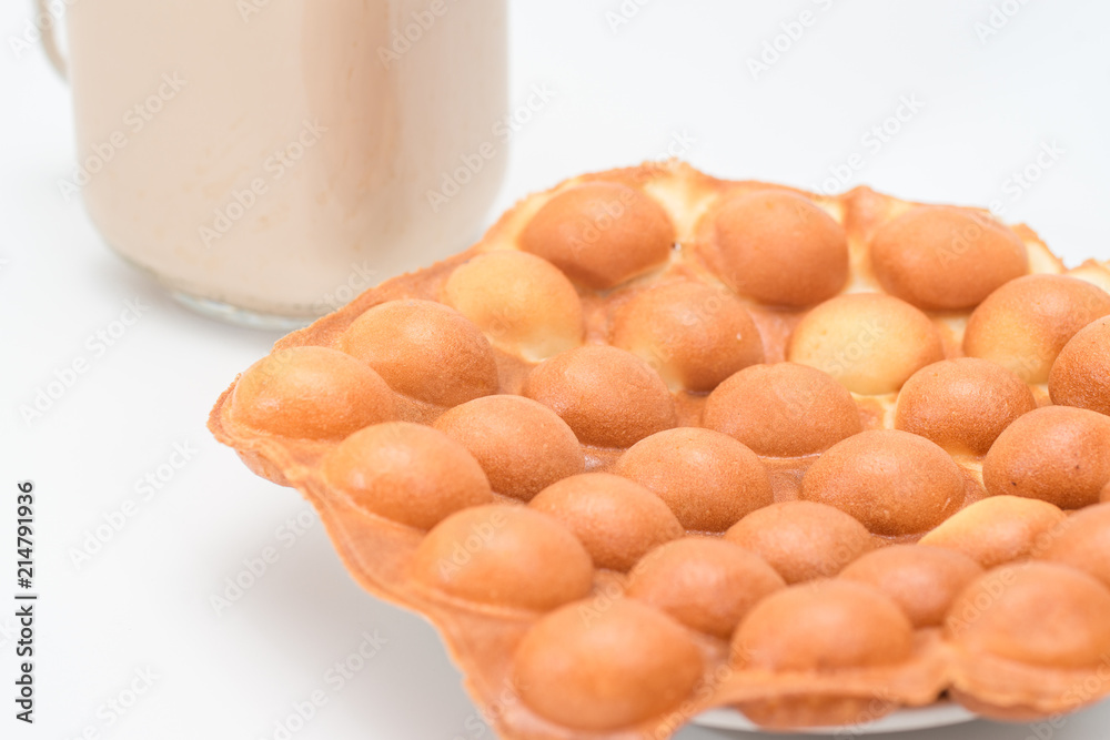 Traditional Hong Kong waffle soft and crunchy from oven, Hong Kong Egg,egg puff