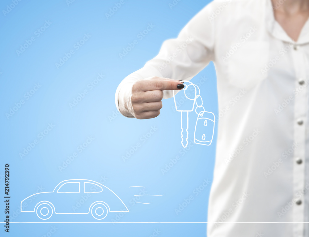 New Car Concept, Creative image composition New Car Concept, Creative image composition