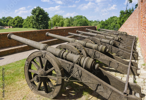 Cannons at the castle in Golub Dobrzyn, Poland photo