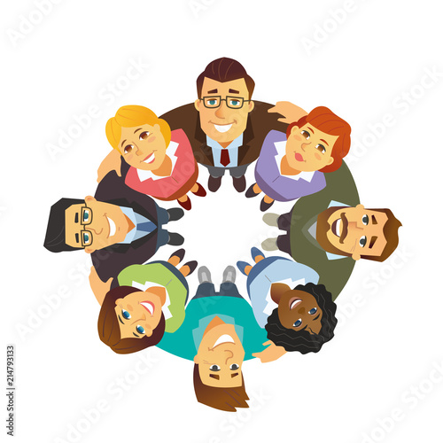 Business team - cartoon people character isolated illustration