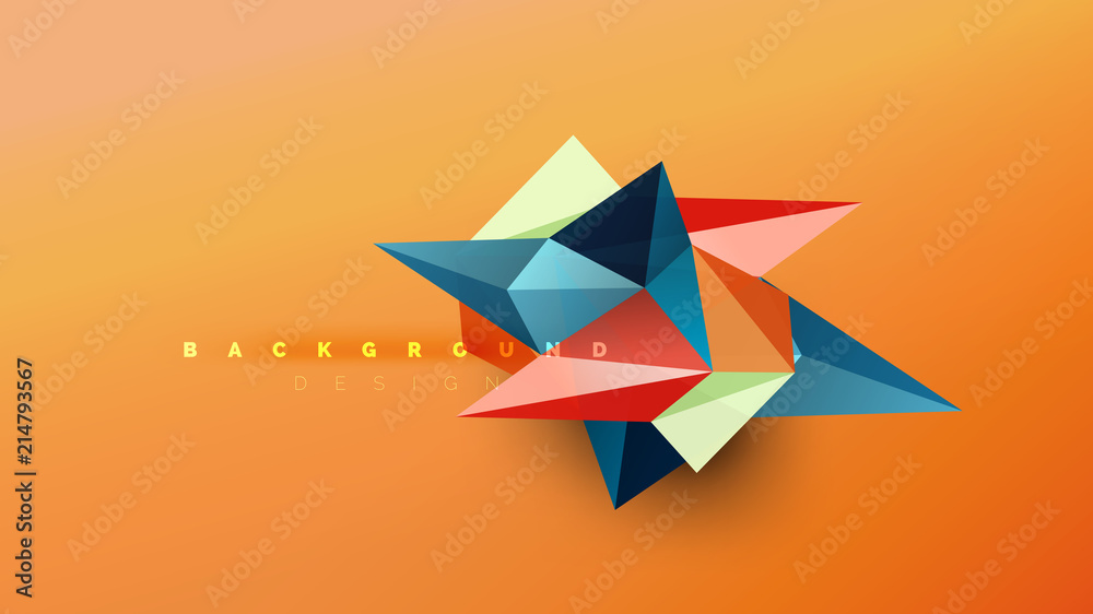 Abstract background - geometric origami style shape composition, triangular low poly design concept. Colorful trendy minimalistic illustration Abstract background - geometric origami style shape composition, triangular low poly design concept. Colorful trendy minimalistic illustration