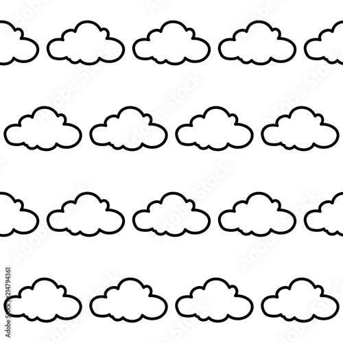 Doodle clouds seamless pattern background. Abstract clouds swatch for card, invitation, poster, textile, bag print, modern workshop advertising, t shirt etc.