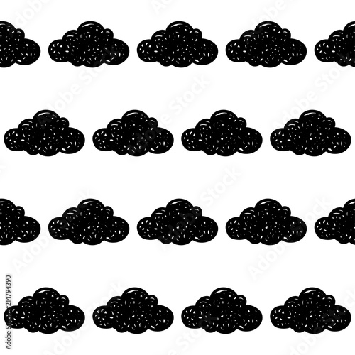 Doodle clouds seamless pattern background. Abstract clouds swatch  for card, invitation, poster, textile, bag print, modern workshop advertising, t shirt etc.