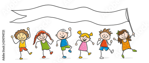 Kids with flag