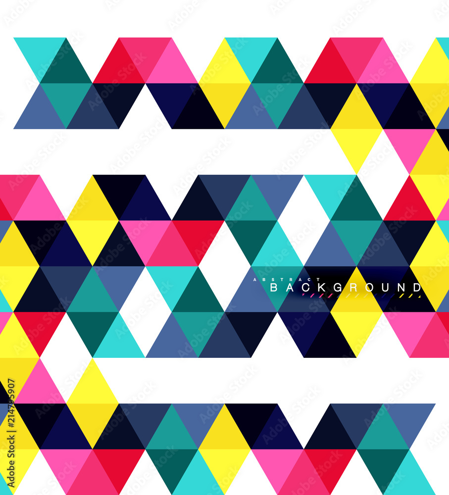 Multicolored triangles abstract background, mosaic tiles concept Multicolored triangles abstract background, mosaic tiles concept