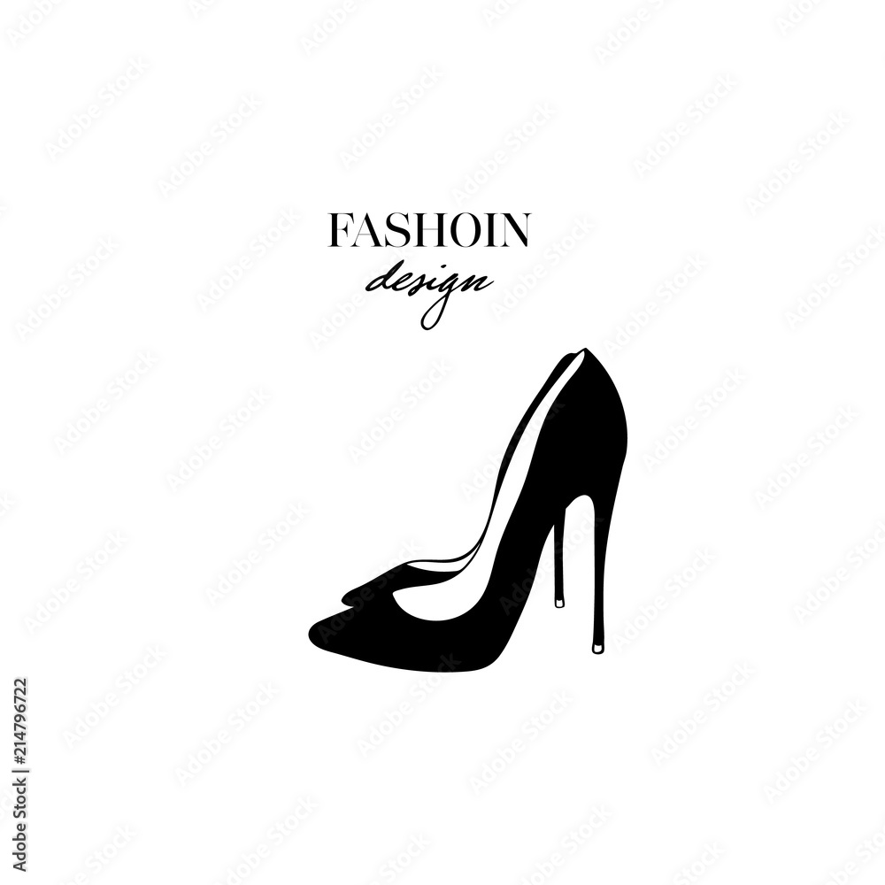 High heels shoes Outline stype vector design element , illustration 7645008  Vector Art at Vecteezy