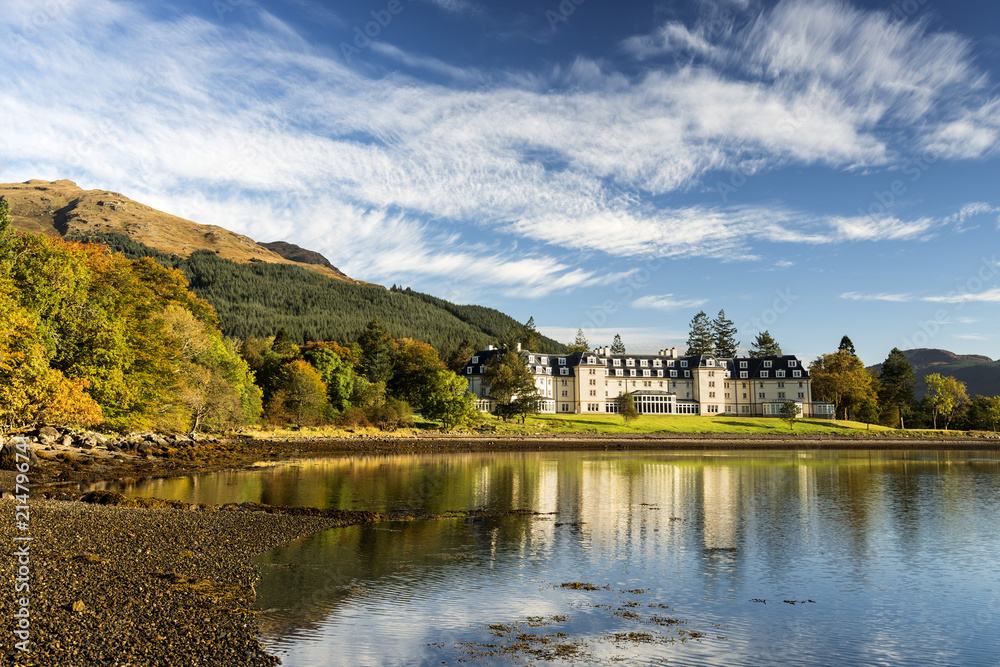 The Ardgartan Hotel on the banks of Loch Long