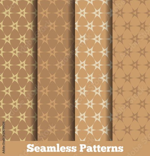 Abstract geometric seamless pattern set