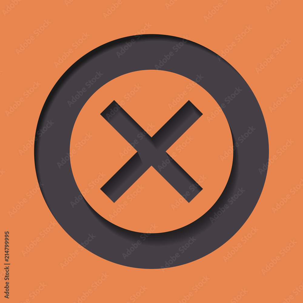 Obraz premium Delete icon | Decline icon | rejected sign