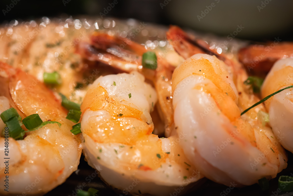 Grilled shrimp and salmon Grilled shrimp and salmon