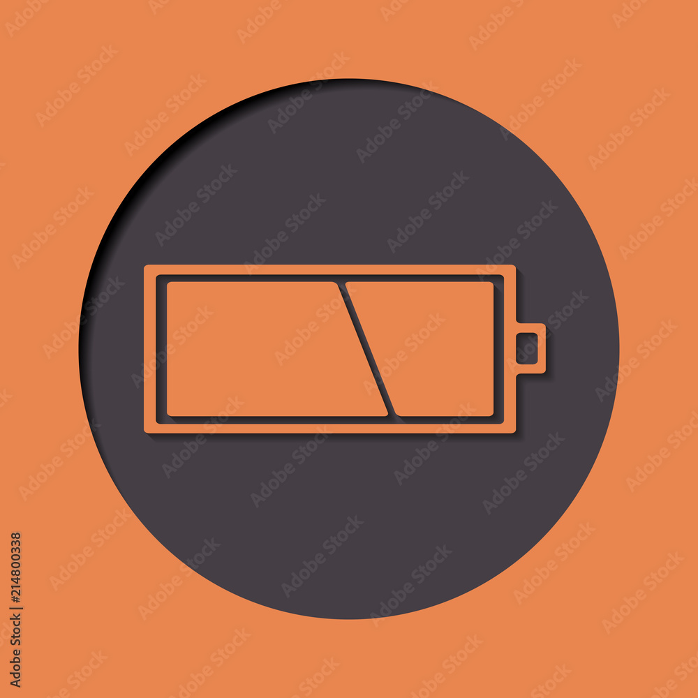 Abstract battery icon / button for websites (UI) or applications (app) for smartphones or tablets. Abstract battery icon / button for websites (UI) or applications (app) for smartphones or tablets.