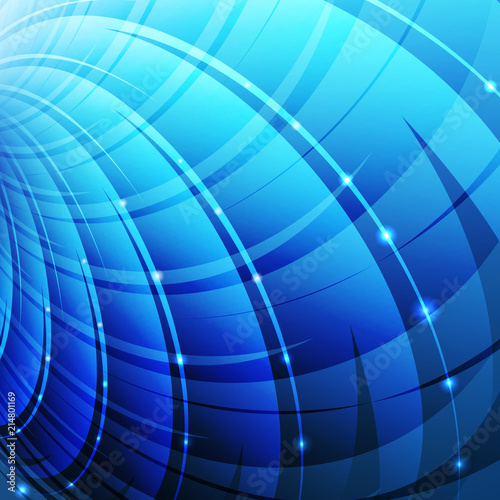 Abstract business technology colorful blue circle wave