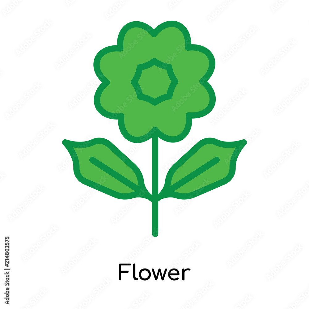 Flower icon vector sign and symbol isolated on white background, Flower logo concept Flower icon vector sign and symbol isolated on white background, Flower logo concept
