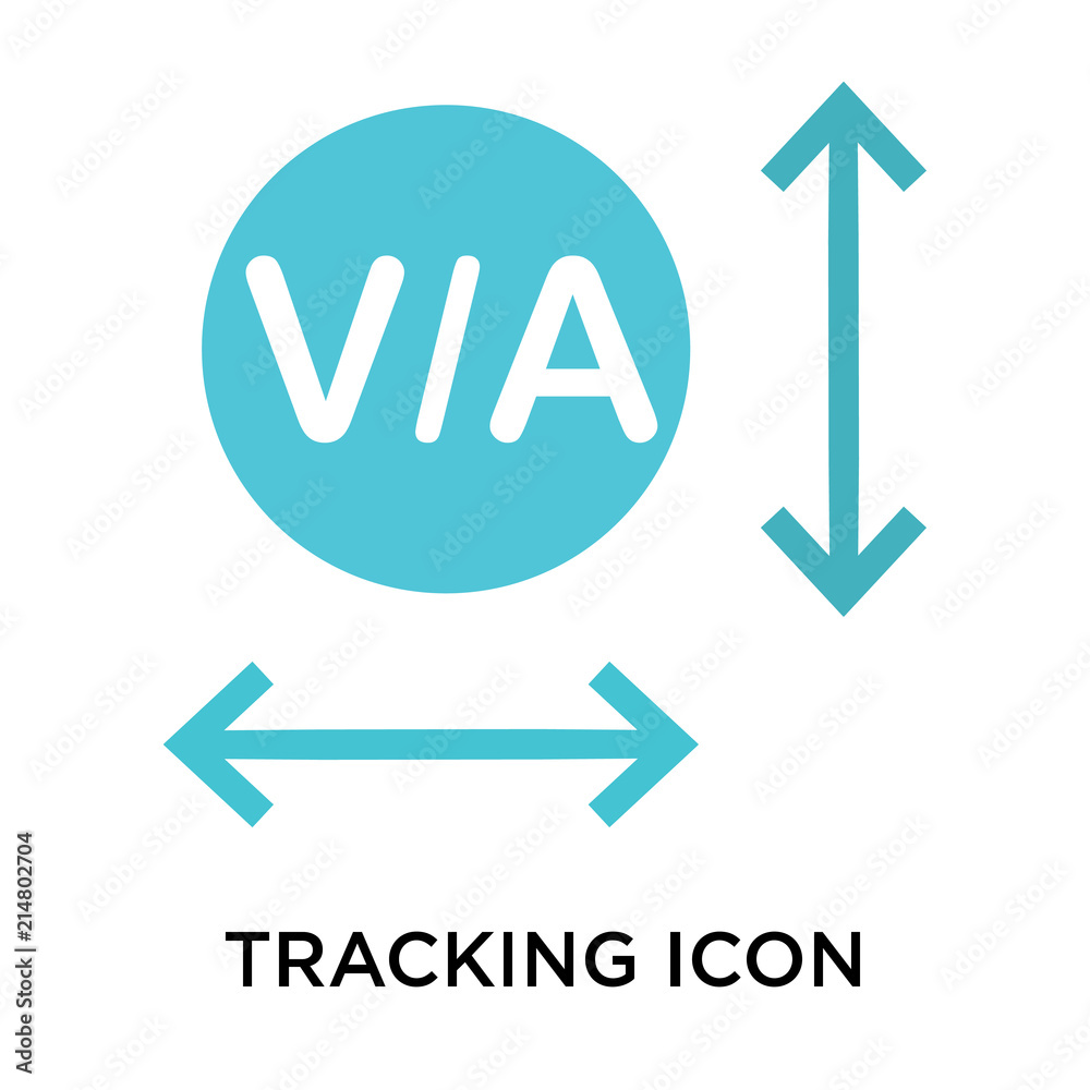 Tracking icon vector sign and symbol isolated on white background, Tracking logo concept Tracking icon vector sign and symbol isolated on white background, Tracking logo concept
